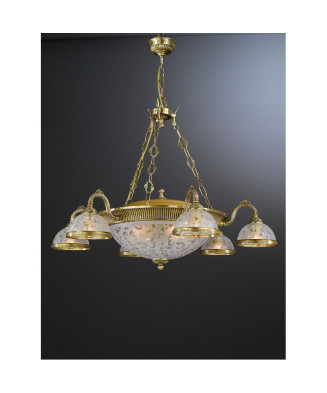 RECCANI ANGELO L.6202/6PLUS4 6202 mosadzný luster