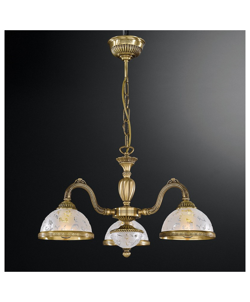 ECCAGNI ANGELO L.6202/3 6202 štýlovy mosadzný luster