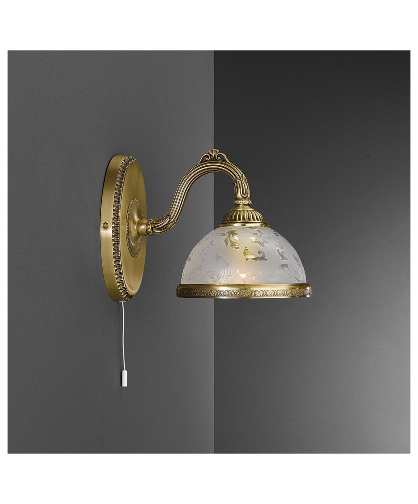 RECCAGNI ANGELO A.6202/1 6202 mosadzné štýlové nástenné svietidlo