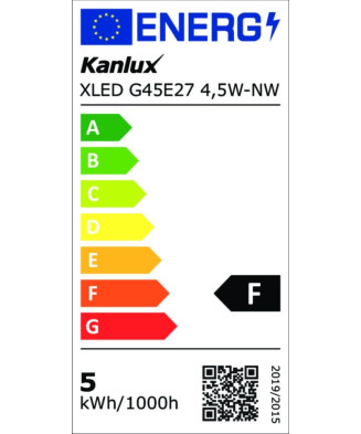 KANLUX 29631 Svetelný zdroj LED XLED G45M XLED G45E27 4,5W-NW-M