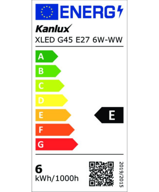 KANLUX 29632 Svetelný zdroj LED XLED G45M XLED G45 E27 6W-WW-M