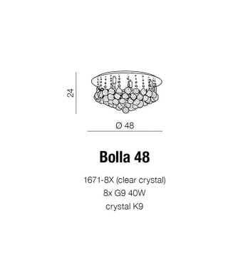 AZzardo AZ1287 Bolla 48 chróm G9 8x40W stropné svietidlo