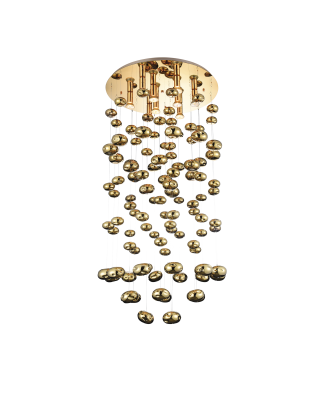 AZZARDO AZ3073 LUVIA XL Luvia XL gold stropné svietidlo 9xGU10 40W IP20 chróm