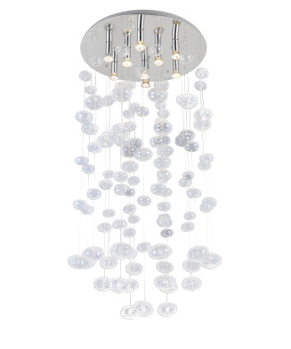 AZZARDO AZ2573 LUVIA XL CLEAR stropné svietidlo 9xGU10 40W IP20 číre sklo