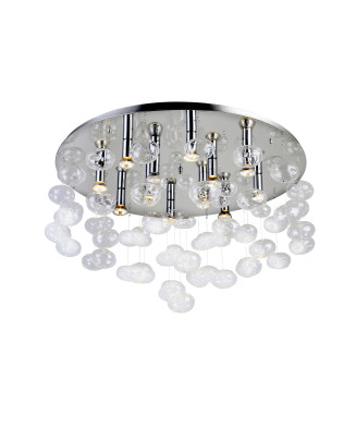 AZZARDO AZ2571 LUVIA 80 CLEAR stropné svietidlo 10xGU10 40W IP20 číre sklo