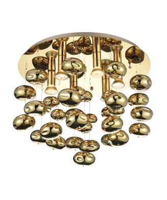 AZZARDO AZ3072 LUVIA gold stropné svietidlo 6xGU10 40W IP20 chróm