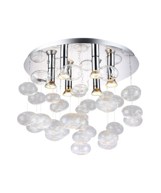 AZZARDO AZ2572 LUVIA CLEAR stropné svietidlo 6xGU10 40W IP20 číre sklo