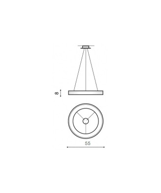 AZzardo AZ2727 SOVANA PEDANT 55 CCT + diaľkové ovládanie LED 50W biela