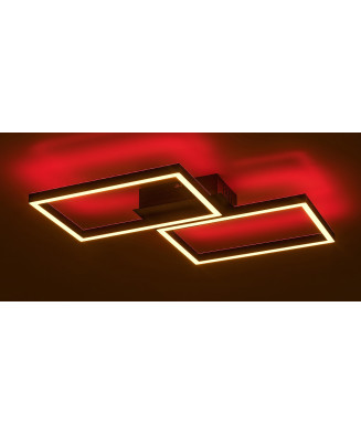 RABALUX 71032 Ludano stropné svietidlo LED 410x460mm 40W/2400lm 2700-6500K matná čierna, biela, stmievateľné, diaľkový ovládač