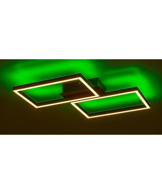 RABALUX 71032 Ludano stropné svietidlo LED 410x460mm 40W/2400lm 2700-6500K matná čierna, biela, stmievateľné, diaľkový ovládač