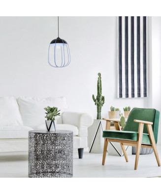 RABALUX 72024 Svens závesné svietidlo 1xE27 matná čierna, modrá