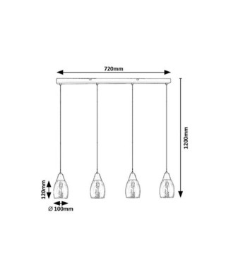 RABALUX 72184 Ilmari závesné svietidlo 4xE27