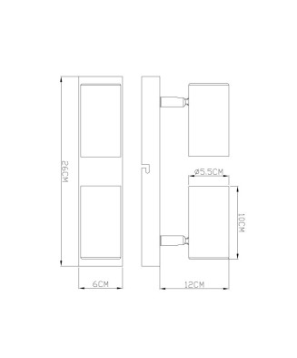 GLOBO ROBBY 57911-2GO  bodové svietidlo