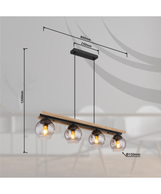 GLOBO CONNI 15569-4HW  závesné svietidlo