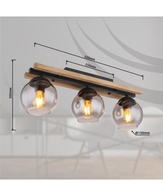 GLOBO CONNI 15569-3DW  stropné svietidlo