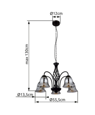 GLOBO GONNY 60298-5H  závesné svietidlo