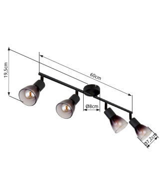 GLOBO SATELLA 54312-4 stropné svietidlo