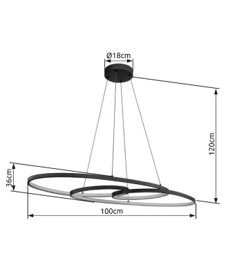 GLOBO SPIRA 67177-40  závesné svietidlo