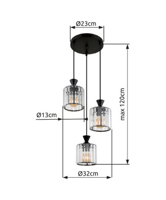 GLOBO JORDANA 15742-3 závesné svietidlo