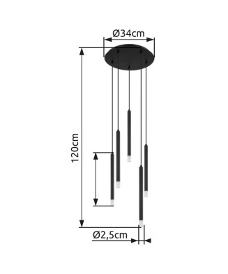 GLOBO BLAKE 15629-5 závesné svietidlo