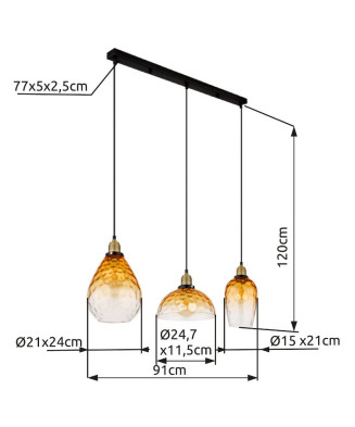 GLOBO SALVY 15786-3H závesné svietidlo