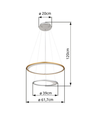 GLOBO UMBRA 67333-44H závesné svietidlo