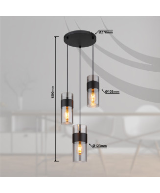 GLOBO SCARFINA 15718-3 závesné svietidlo