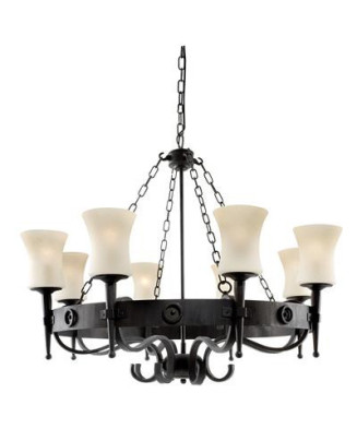 Searchlight 0818-8BK Cartwheel závesné svietidlo