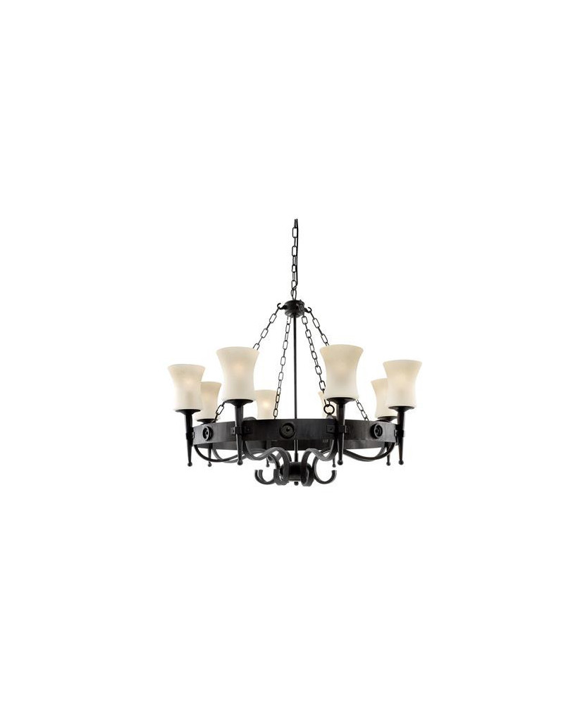 Searchlight 0818-8BK Cartwheel závesné svietidlo