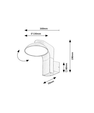 77148 Wengen vonkajšie svietidlo