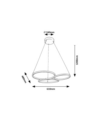 Závesné LED svietidlo 72297 FORMAND