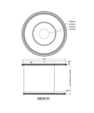 GLOBO 48041H MARSH závesné svietidlo LED 54W 230V, 300-2035lm, CCT 2700-6500K