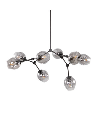 Italux Ferral PND-75075-8-BK-SG,závesné svietidlo E27 8xW40W