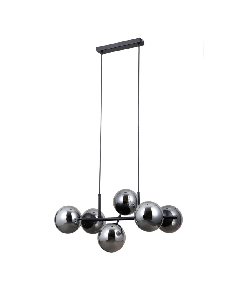 Italux Molite PND-1098-6-BK závesné svietidlo 6xE14 max.LED 5W čierna matná