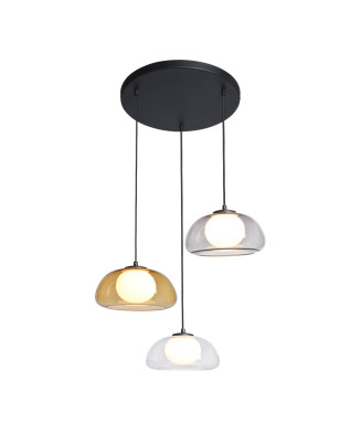 Italux Ainale PND-54637-3-BK-SG závesné svietidlo 3xG9 max.LED 7W