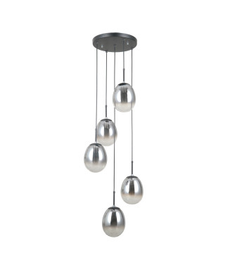 Italux Meolo PND-40825-5-BK závesné svietidlo 5xE14, max. LED 5W