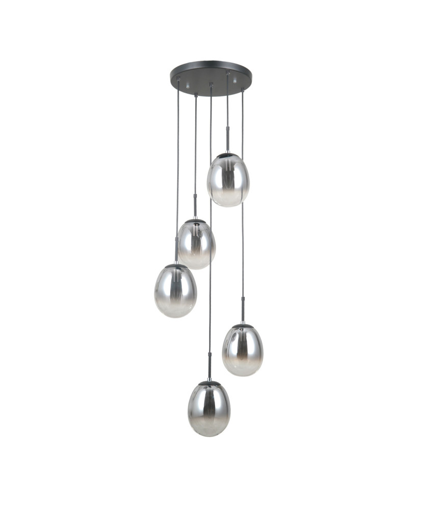 Italux Meolo PND-40825-5-BK závesné svietidlo 5xE14, max. LED 5W