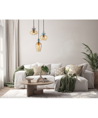 Závesné svietidlo Italux Fanda PND-31882-3A-GD-AMB 3xE27 40W