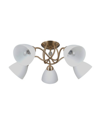 Italux Lugano PND-5643-5-HBR stropné svietidlo 5xE27 40W mosadz