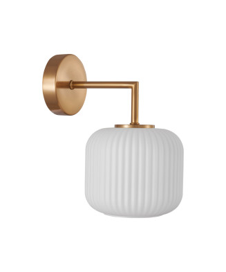 Italux Fosse WL-408817-1-HBR-WH nástenné svietidlo 1xE27 40W zlatá