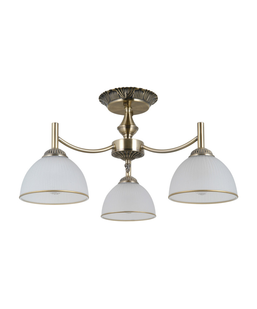 Italux Fener PND-40653-3-ABR-WH lustrové svietidlo 3xE27 40W antická mosadz