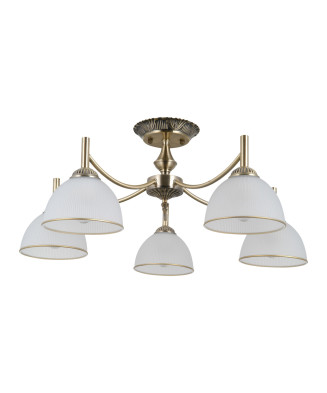 Závesné svietidlo Italux Fener PND-40653-5-ABR-WH  5xE27 40W antická mosadz