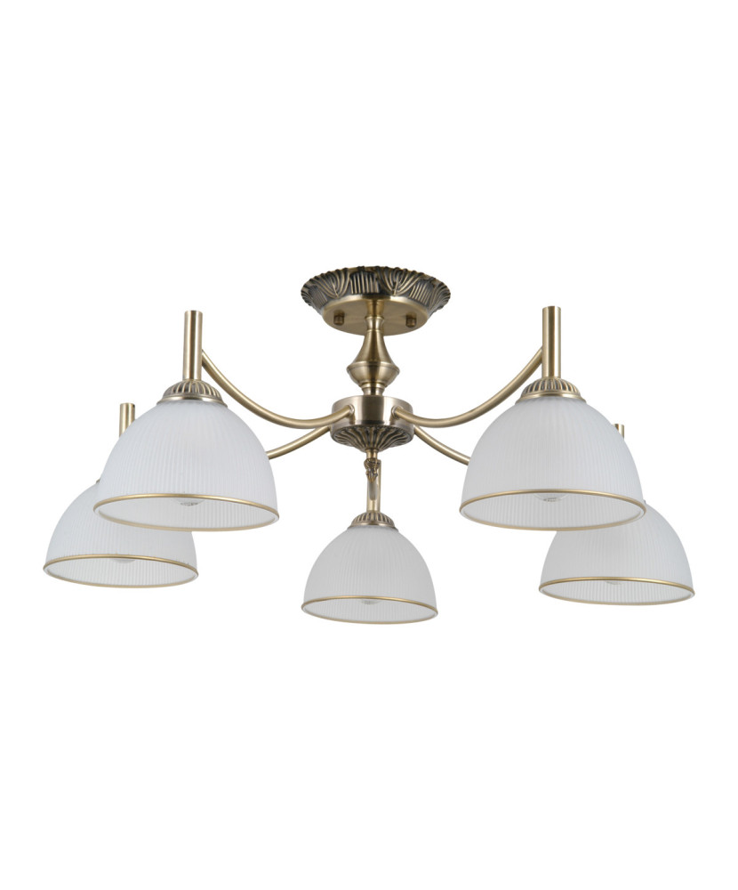 Závesné svietidlo Italux Fener PND-40653-5-ABR-WH  5xE27 40W antická mosadz