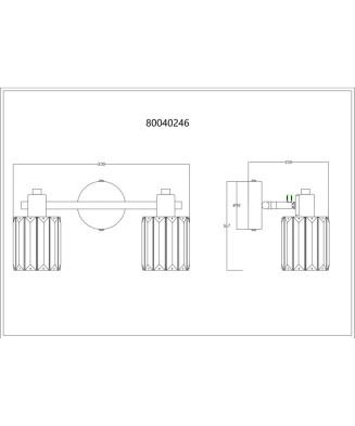 GLOBO RUN 80040246 nástenné svietidlo 2xE14, max. 40W