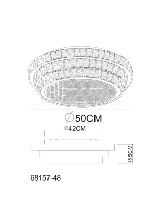 GLOBO 68157-48 KLARA stropné svietidlo LED 48W