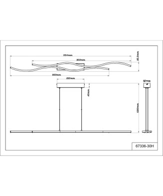 GLOBO BOYD 67336-30H závesné svietidlo LED 30W