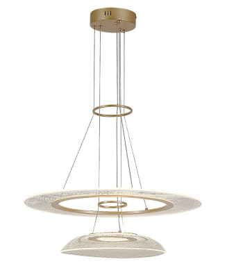 Závesná lampa Rabalux 72412 Zofrael LED 36W 2400lm 3000K zlatá, priehľadná