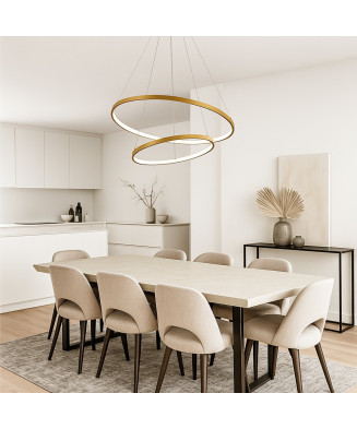 Závesné svietidlo Rabalux 72348 Beliza LED 75W 6100lm 3000-6500K zlatá, biela, stmievateľné, diaľkový ovládač