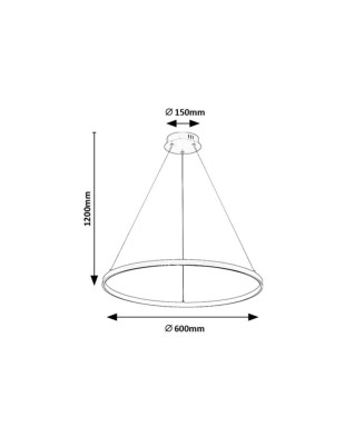 Závesné svietidlo RABALUX 72347 Beliza LED 55W 4100lm 3000K zlatá, biela