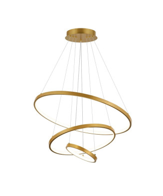 Závesné svietidlo RABALUX 72349 Beliza LED 90W 7200lm 3000-6500K zlatá, biela, stmievateľné, diaľkový ovládač